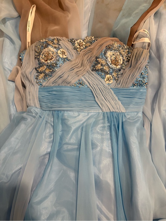 Sherri Hill Dresses & Skirts - Sherri Hill Light Blue Satin Prom Dress